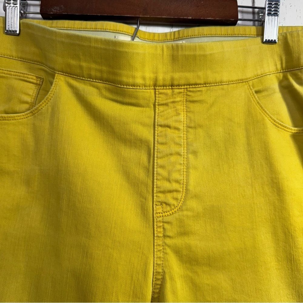 Soft Surroundings Pull On Stretch Pants Mustard Comfort Chic Everyday Neutral - Picture 5 of 11